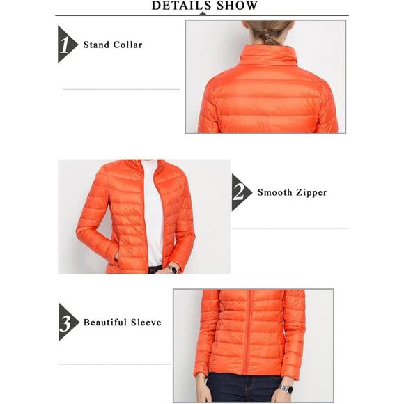 4XL Women's Autumn Winter Jackets Cropped Jackets Down Jackets - Picture 2 of 2